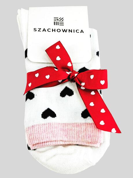 Skarpetki 2-pak z ozdobną wstążką damskie