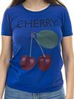 T-shirt bawełniany CHERRY niebieski