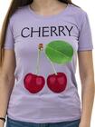 T-shirt bawełniany CHERRY fioletowy