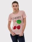 T-shirt bawełniany CHERRY różowy