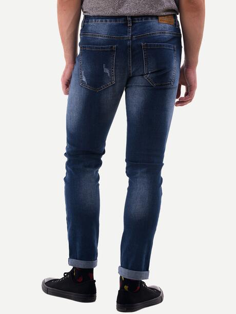 Jeansy męskie z przetarciami