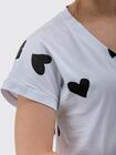 T-shirt bawełniany z nadrukiem w serca