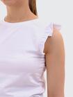 T-shirt bawełniany z falbanami