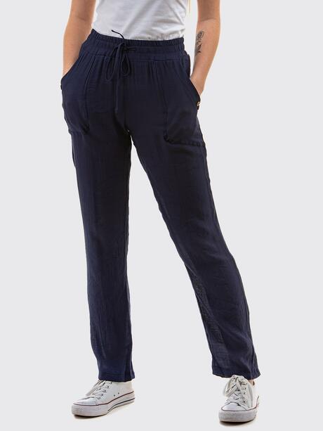 Luźne spodnie z kieszeniami