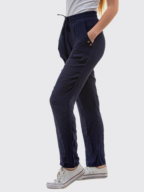 Luźne spodnie z kieszeniami