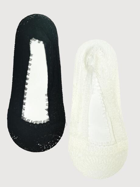 Stopki balerinki 2-pak koronkowe