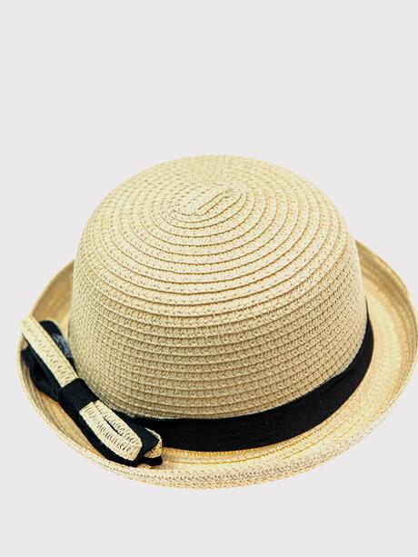 Kapelusz słomkowy z kokardą