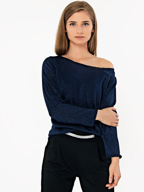 Cienki sweter z brokatem