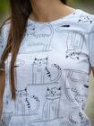 T-shirt bawełniany w koty