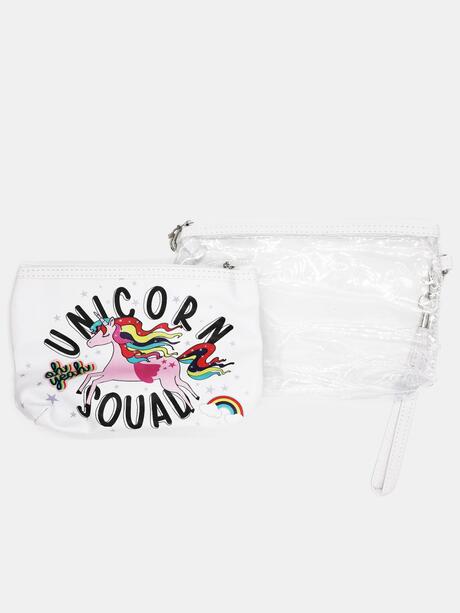 Zestaw 2 kosmetyczek z motywem jednorożca