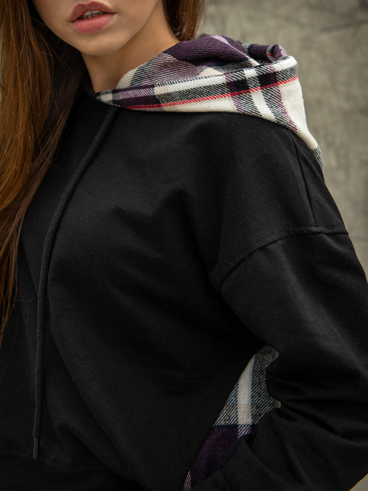 Bluza z łączonych materiałów