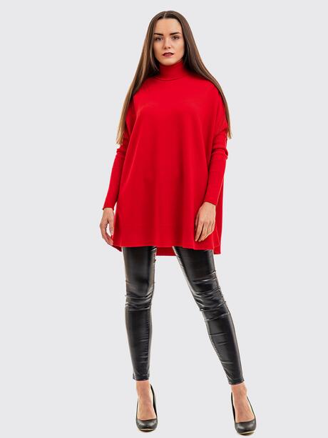 Sweter z golfem oversize