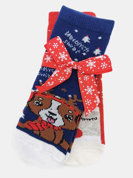 Skarpety dziecięce świąteczne 2-pak