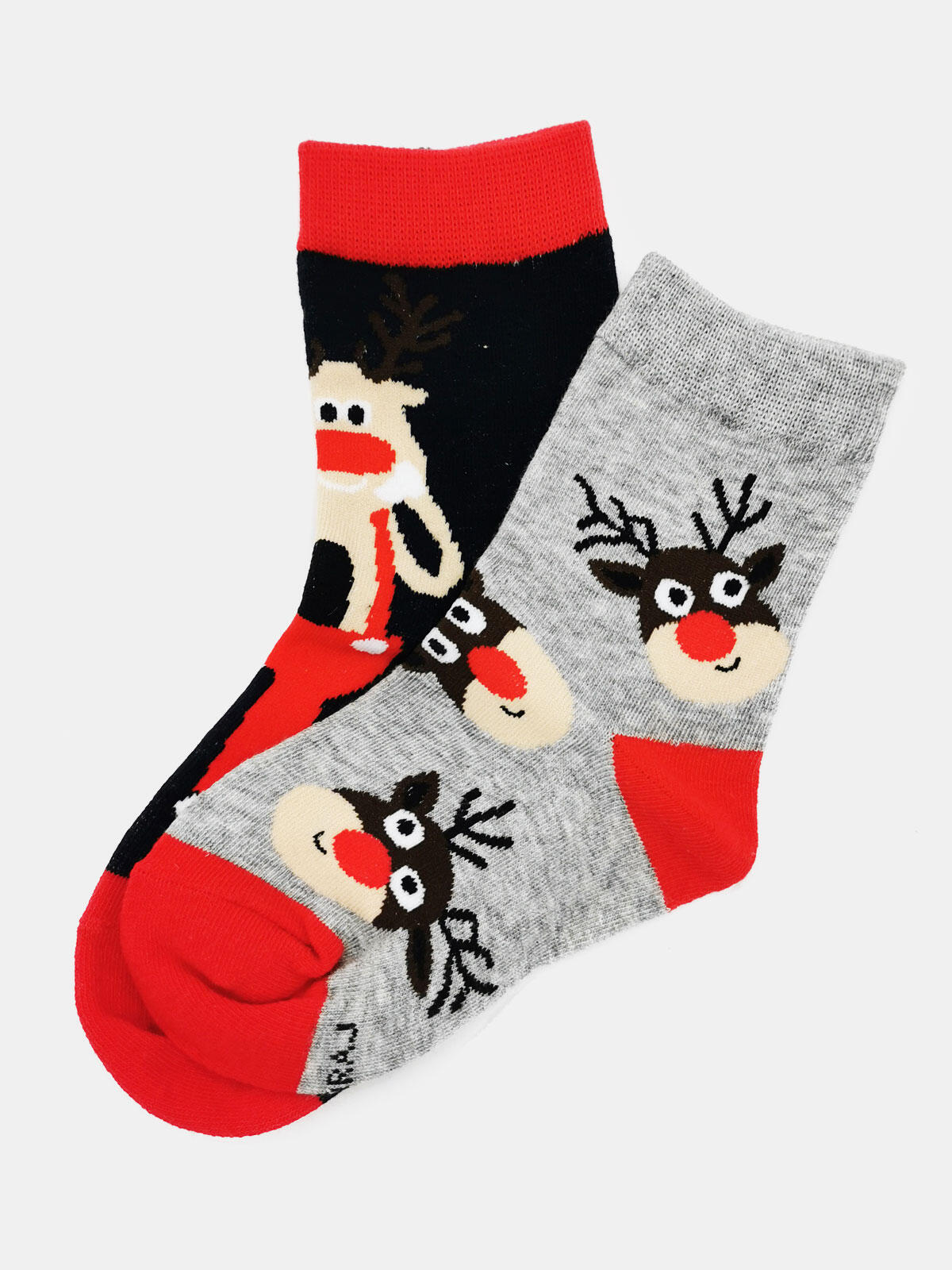 Skarpety dziecięce świąteczne 2-pak z ozdobną wstążką