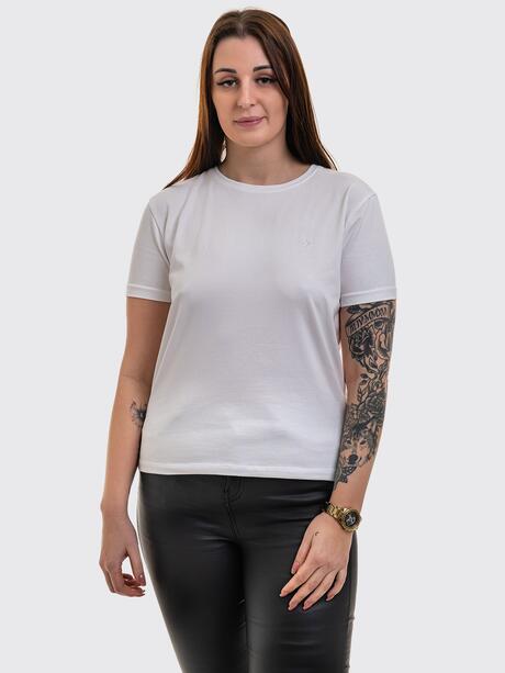 T-shirt z bawełny czesanej gładki