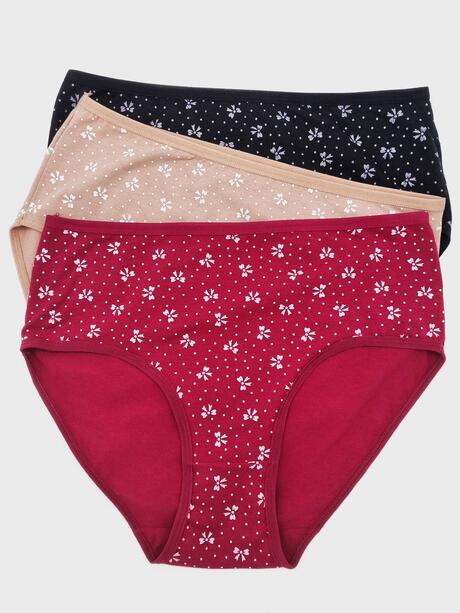 Bawełniane majtki 3-pak plus size