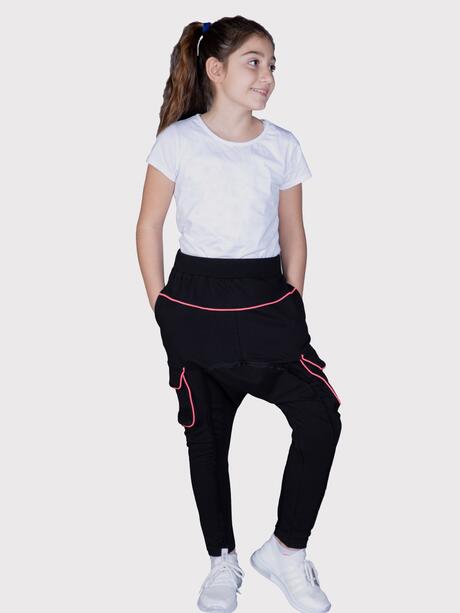 Dresowe spodnie z obniżonym krokiem