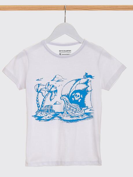 Bawełniany t-shirt z nadrukiem