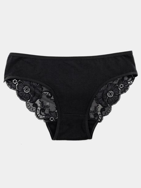 Bawełniane majtki z koronką