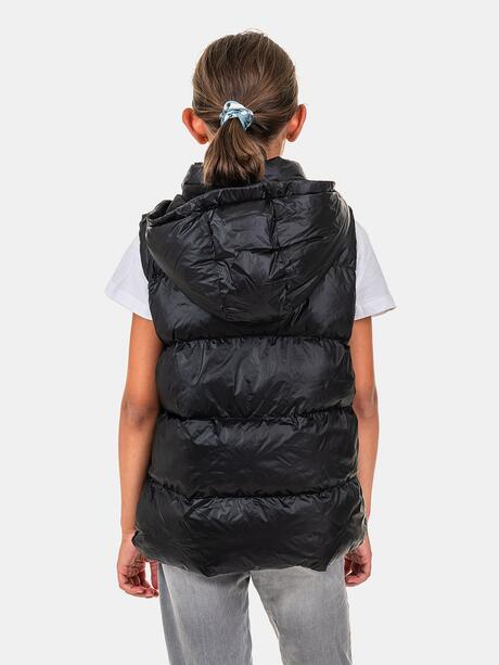 Pikowana kamizelka z kapturem