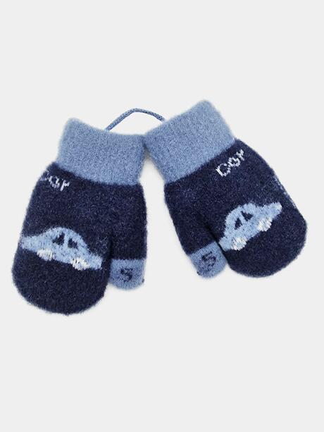 Rękawiczki zimowe na sznurku