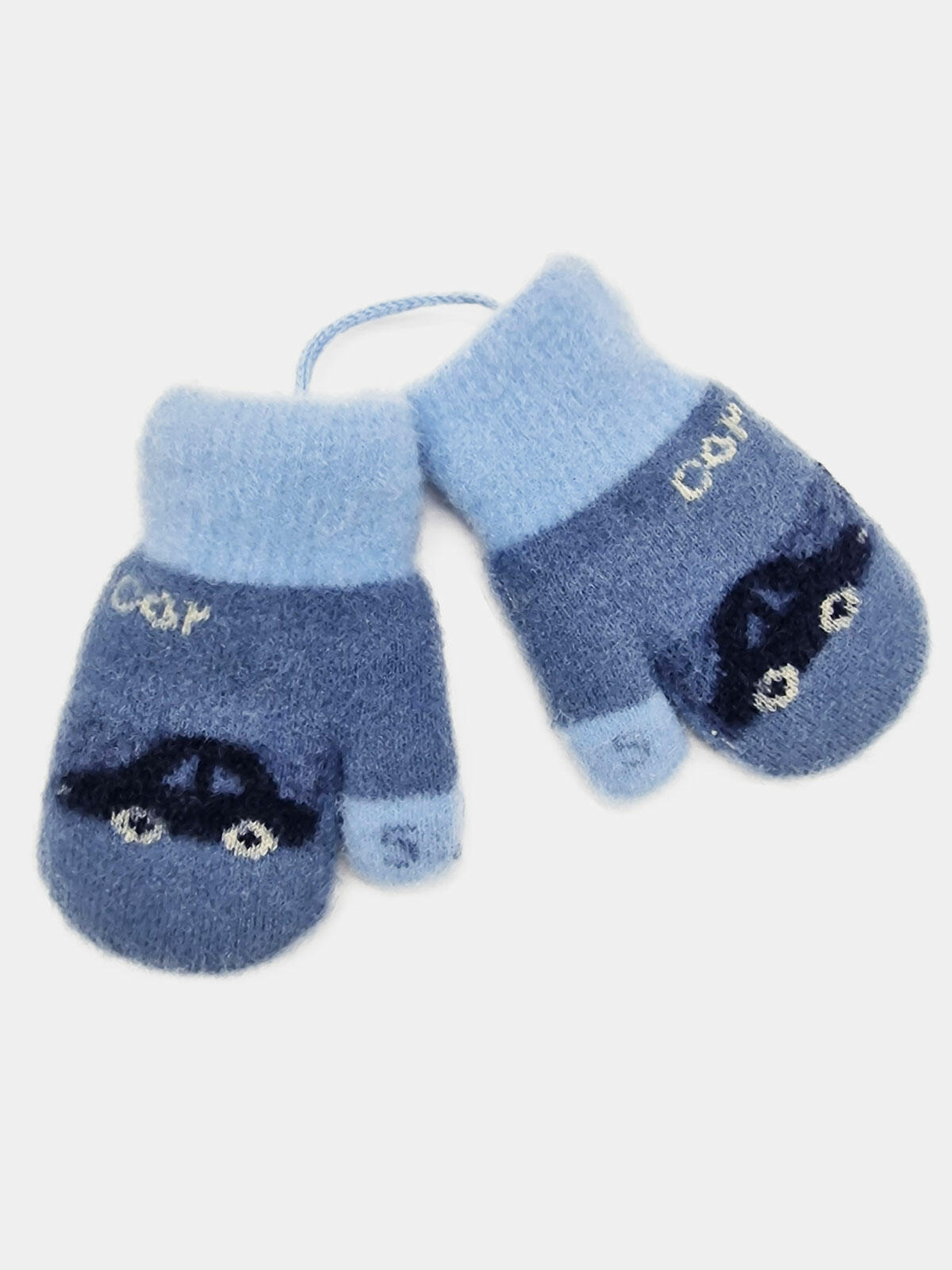 Rękawiczki zimowe na sznurku