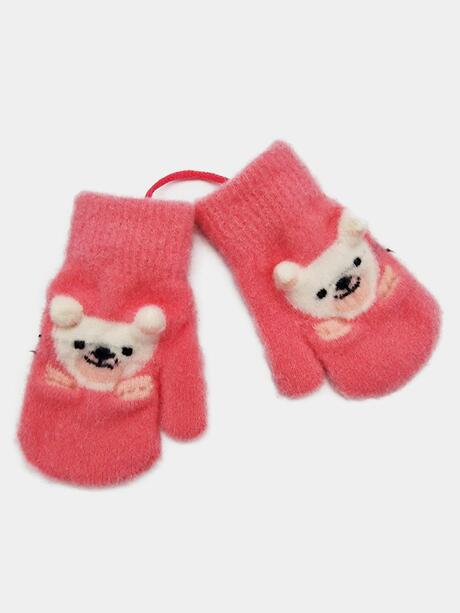 Rękawiczki jednopalcowe z misiem