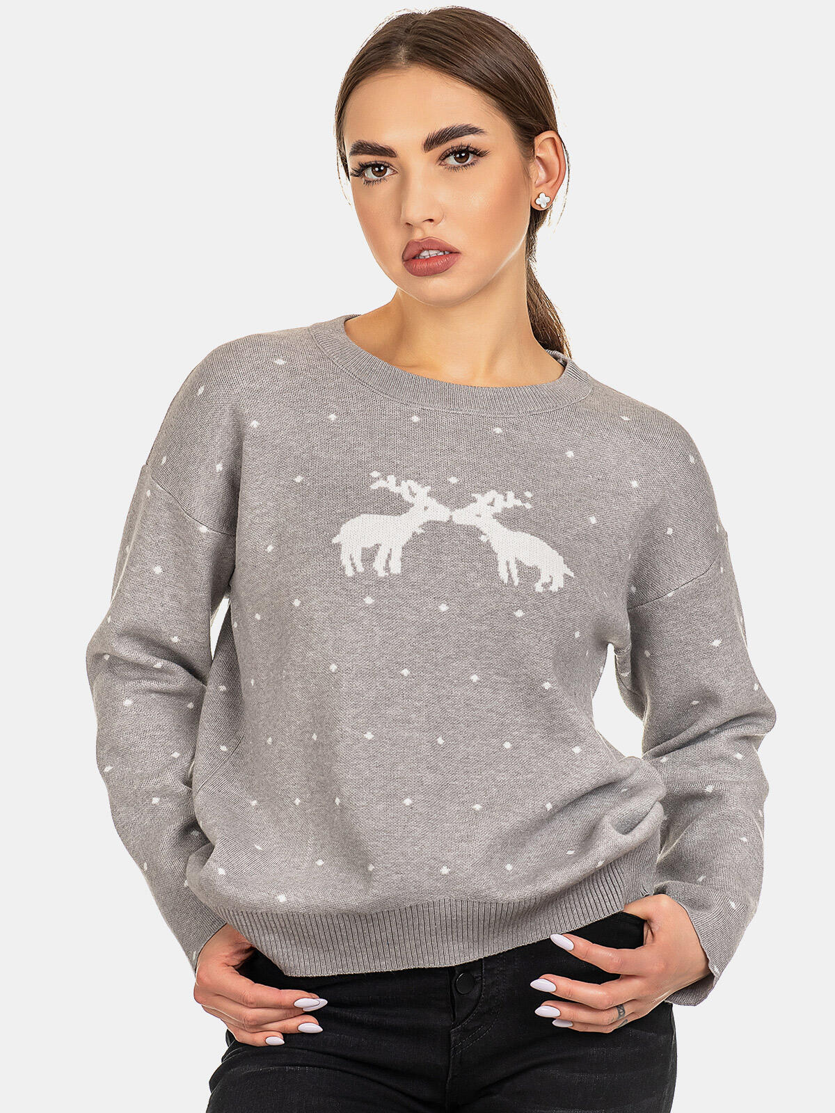 Sweter świąteczny z reniferami