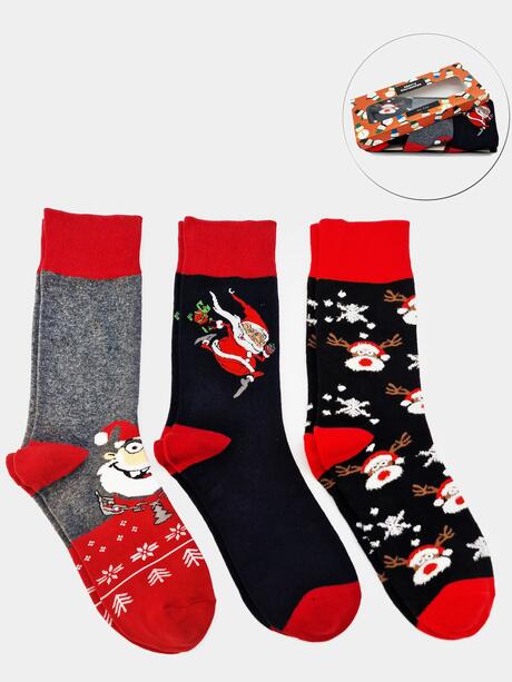 3-pak Świąteczny 39-42 męski w prezentowym pudełku