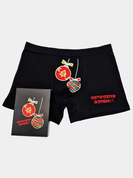 Świąteczne bokserki męskie w prezentowym pudełku