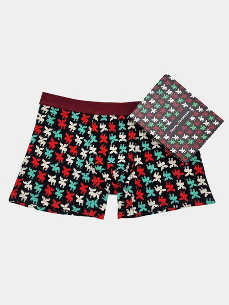 Świąteczne bokserki męskie w prezentowym pudełku