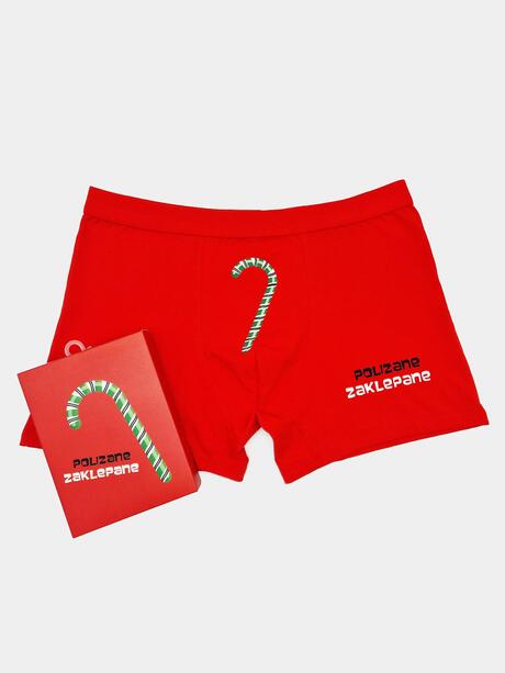 Świąteczne bokserki męskie w prezentowym pudełku