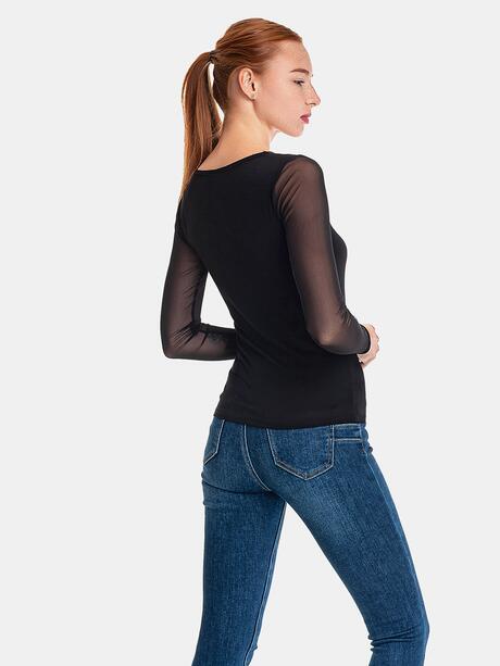 Bluzka z ozdobnymi wstawkami