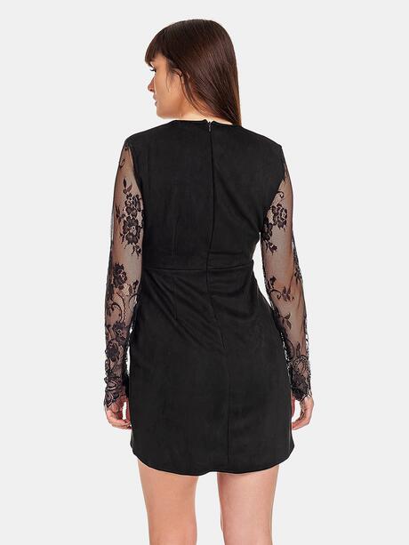 Sukienka z koronkowym rękawem