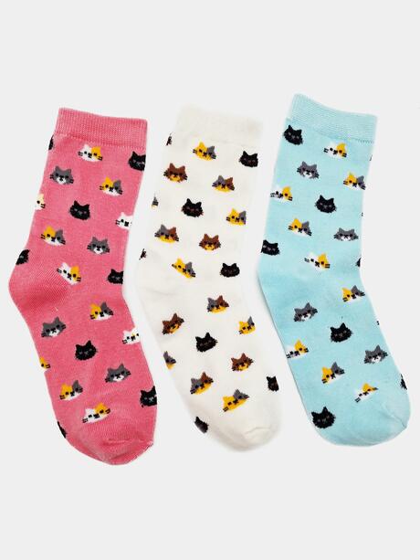 Skarpetki w kotki 3-pak