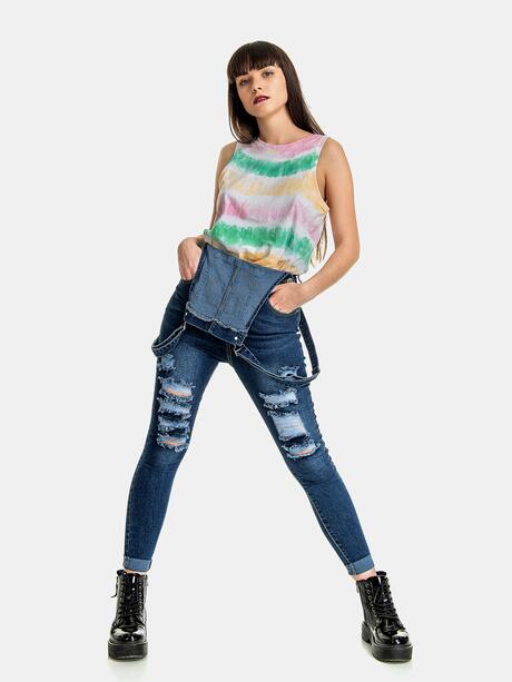 Ogrodniczki jeansowe