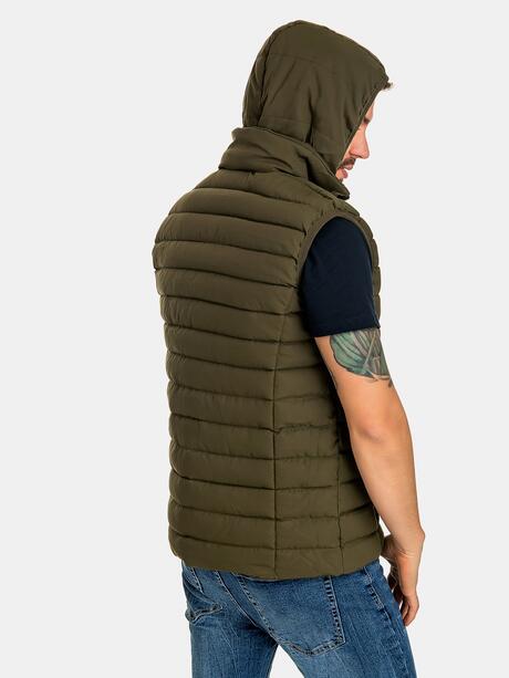 Pikowana kamizelka z kapturem