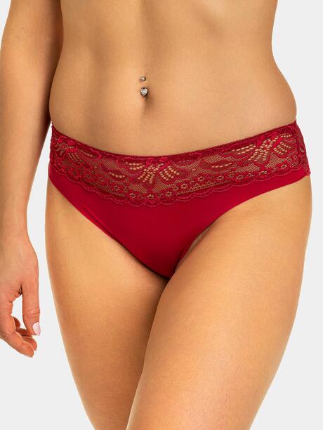 Majtki laserowo cięte z koronką