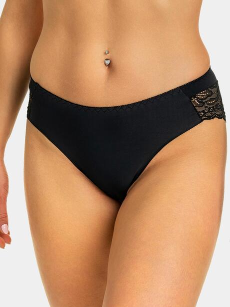 Majtki laserowo cięte z koronką