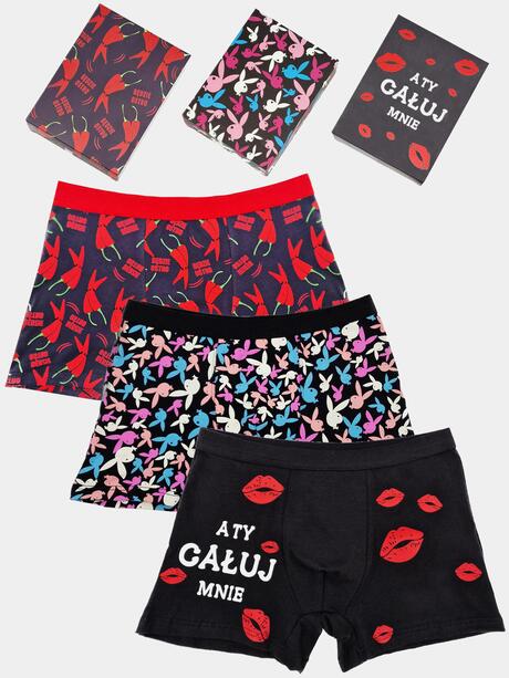 Zestaw bokserki męskie na walentynki XL