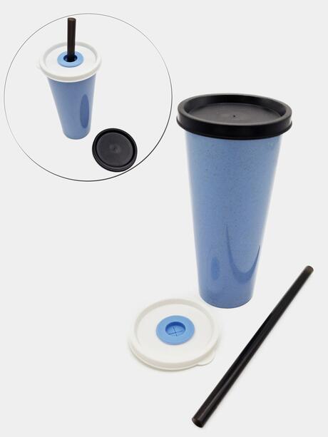 Kubek ze słomką 450 ml