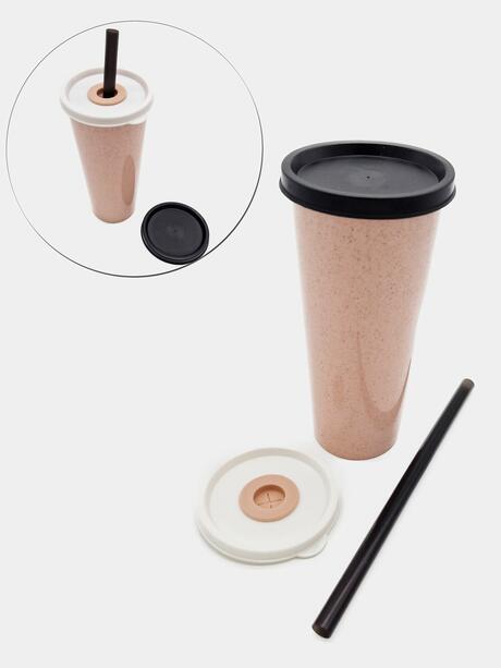 Kubek ze słomką 450 ml