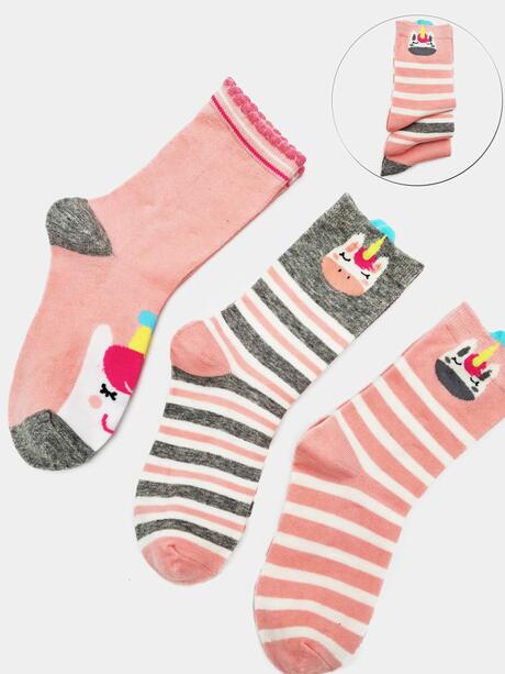 Skarpety jednorożce 3-pak 31-34