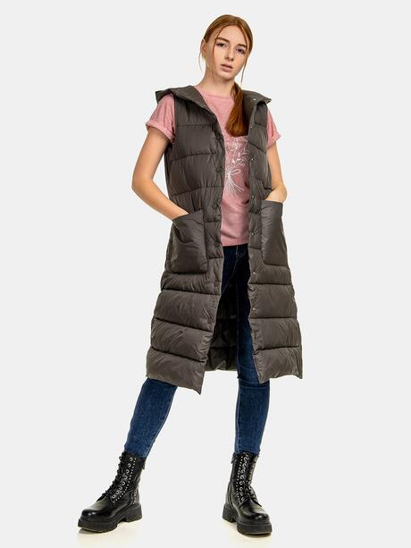 Długa pikowana kamizelka