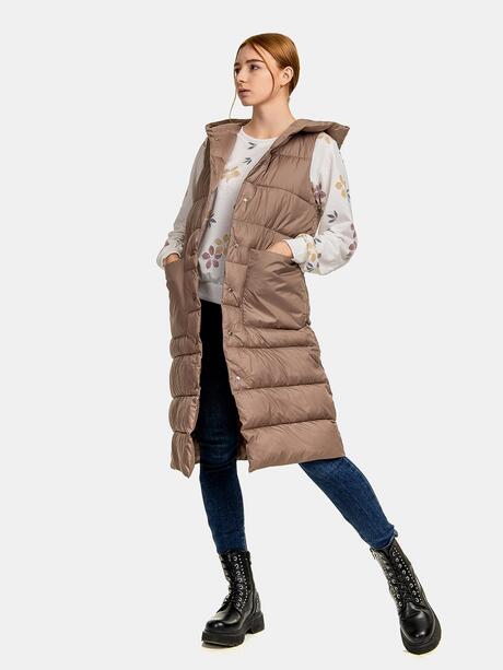 Długa pikowana kamizelka