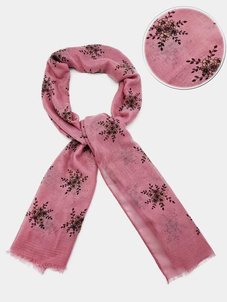 Szal z nadrukiem kwiatów