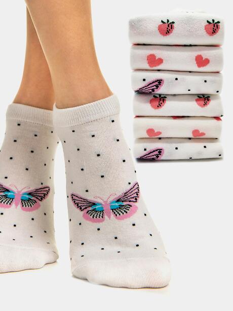 Skarpety stopki bawełniane 6-pak 39-41