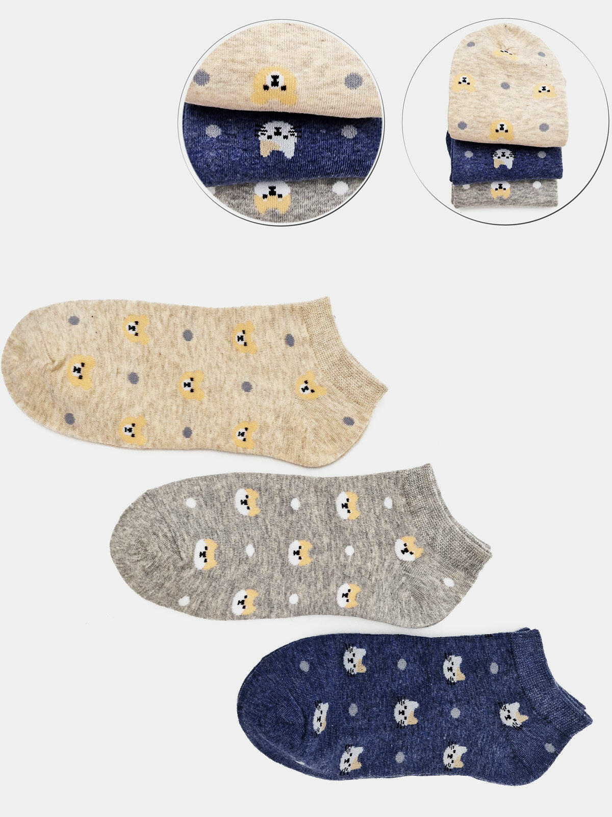 Skarpety stopki bawełniane 3-pak 39-41