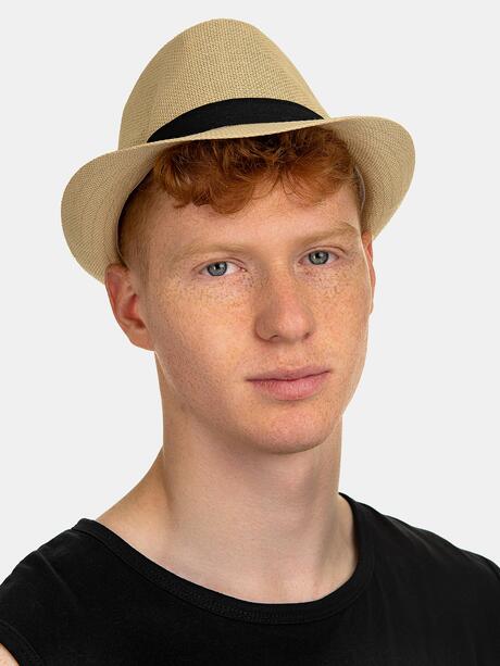 Pleciony kapelusz męski