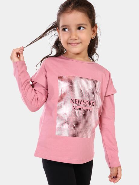 Bluza z błyszczącym nadrukiem